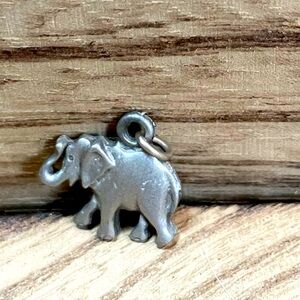 Vintage MS Dee pewter Elephant pendant